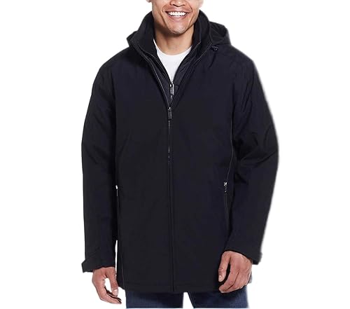 Men's Large Weatherproof Jacket with Removable Hood