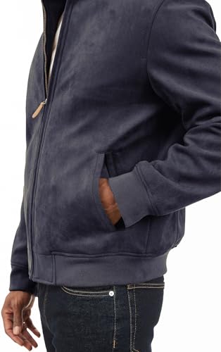 Men's Faux Suede Bomber Jacket for Stylish Londoners