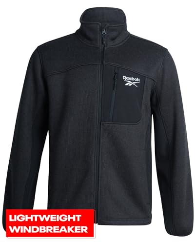 Reebok Men's Fleece Jacket with Hood - Casual Outdoor Wear (M-XXL)