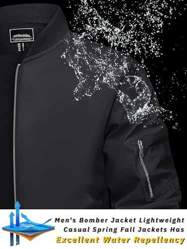Men's Lightweight Bomber Jacket for Spring and Fall
